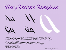 Mrs Carter Version 1.000 Font Sample