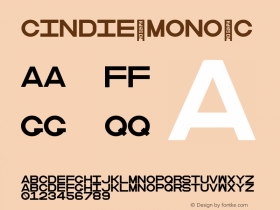 Cindie Mono C Version 2.000 Font Sample