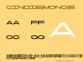 Cindie Mono E Version 2.000 Font Sample