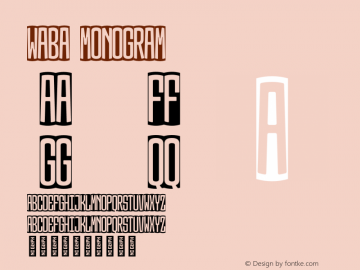 Waba Monogram Version 1.000;hotconv 1.0.109;makeotfexe 2.5.65596图片样张