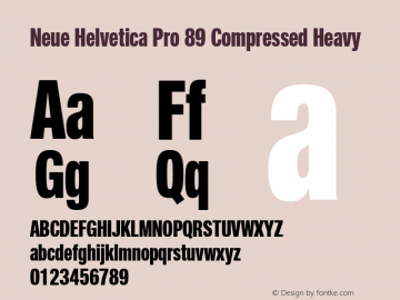 Neue Helvetica Pro 89 Cm Heavy Version 1.000图片样张
