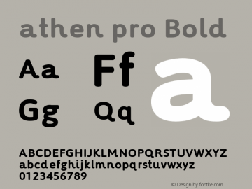 athenpro-Bold Version 1.000图片样张