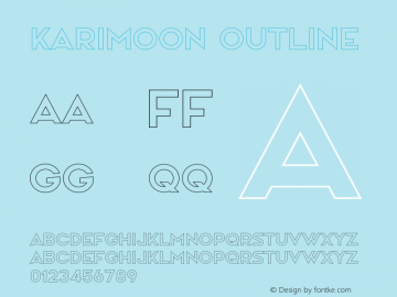 Karimoon Outline Version 1.001;Fontself Maker 3.5.1图片样张