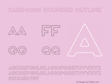 Karimoon Rounded Outline Version 1.001;Fontself Maker 3.5.1图片样张