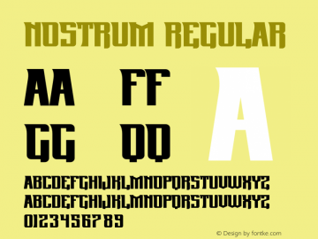 Nostrum Version 1.001;Fontself Maker 3.5.4 Font Sample