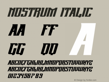 Nostrum Italic Version 1.001;Fontself Maker 3.5.4图片样张