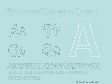 Ephemera Kingsford Inset 3 Version 1.000;hotconv 1.0.109;makeotfexe 2.5.65596图片样张