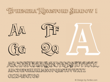 Ephemera Kingsford Shadow 1 Version 1.000;hotconv 1.0.109;makeotfexe 2.5.65596图片样张