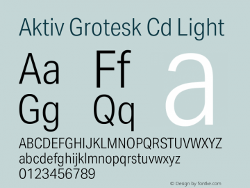 Aktiv Grotesk Cd Light Version 3.011图片样张