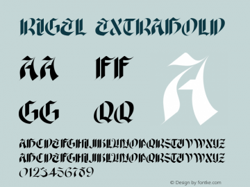 Rigel ExtraBold Version 1.007 Font Sample