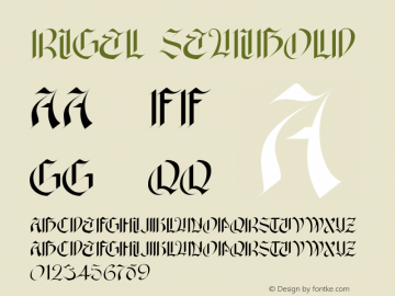 Rigel SemiBold Version 1.007 Font Sample