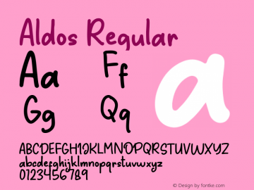 Aldos Version 1.002;Fontself Maker 3.5.1 Font Sample