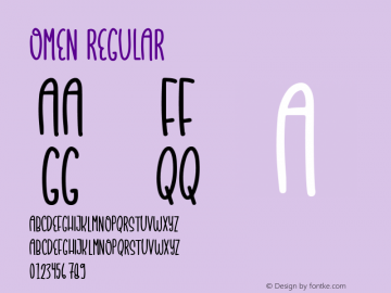 Omen Version 1.003;Fontself Maker 3.5.1 Font Sample