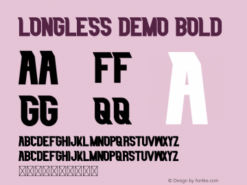 Longless Demo Bold Version 1.001;Fontself Maker 3.5.1 Font Sample