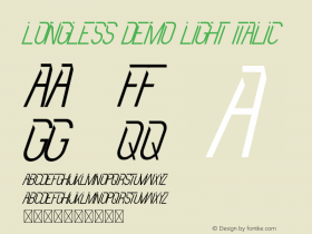 Longless Demo Light Italic Version 1.001;Fontself Maker 3.5.1 Font Sample