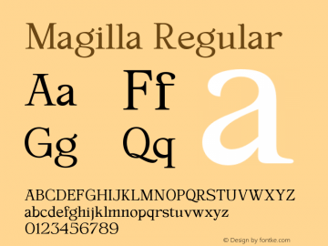 Magilla-Regular 1.0 Font Sample