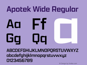 Apotek Wide Regular Version 1.000图片样张