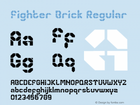 Fighter Brick Version 1.00;December 13, 2020;FontCreator 13.0.0.2683 64-bit图片样张