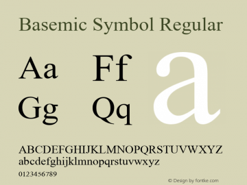 Basemic Symbol Regular Version 1.0 Font Sample