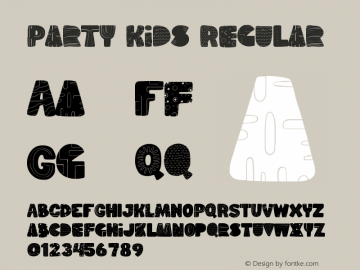 Party Kids Version 1.001;Fontself Maker 3.5.3 Font Sample