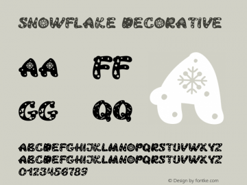 SNOWFLAKE DECORATIVE Version 1.003;Fontself Maker 3.5.1图片样张