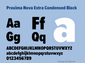 Proxima Nova ExCn Black Version 3.018;PS 003.018;hotconv 1.0.88;makeotf.lib2.5.64775 Font Sample