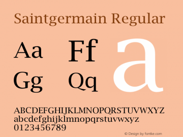 Saintgermain Regular Unknown图片样张