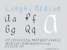 Lunghi Medium Version 001.000 Font Sample