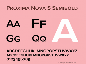 Proxima Nova S Semibold Version 3.018;PS 003.018;hotconv 1.0.88;makeotf.lib2.5.64775 Font Sample