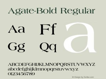 Agate-Bold Regular Unknown图片样张