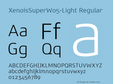 Xenois Super W05 Light Version 1.00 Font Sample