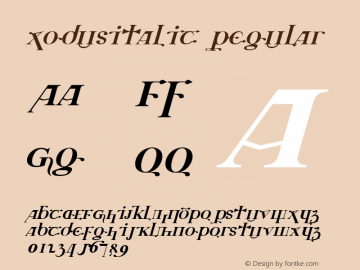 XodusItalic W05 Regular Version 4.10 Font Sample