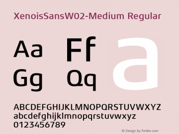 Xenois Sans W02 Medium Version 1.00 Font Sample
