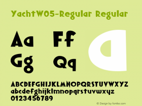 Yacht W05 Regular Version 1.00 Font Sample