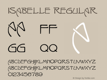 Isabelle Regular Unknown Font Sample