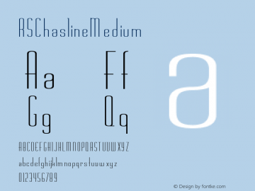 RSChasline Medium Version 001.001 Font Sample