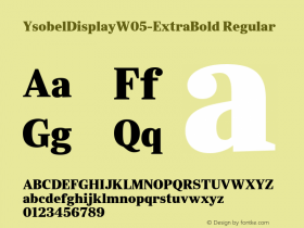 Ysobel Display W05 ExtraBold Version 1.00图片样张