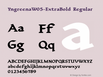 Yngreena W05 ExtraBold Version 1.60图片样张
