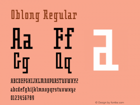 Oblong Regular 1.000 Font Sample