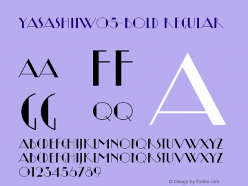 Yasashii W05 Bold Version 1.10图片样张