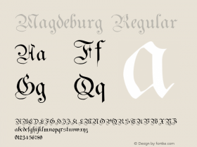 Magdeburg Regular Version 001.000 Font Sample