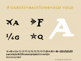 QuartetFractionsBold Bold Version 001.000 Font Sample