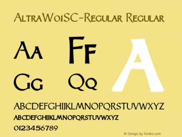 Altra W01SC Regular Version 1.20 Font Sample