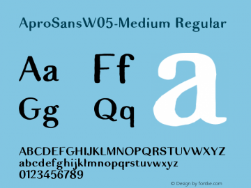 Apro Sans W05 Medium Version 1.001图片样张