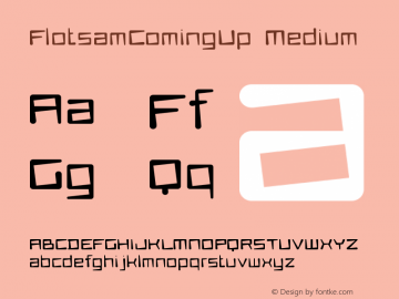 FlotsamComingUp Medium Version 001.000 Font Sample