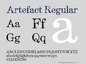 Artefact W05 Bold Version 4.10 Font Sample