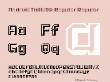 Android Tall W05 Regular Version 1.00 Font Sample