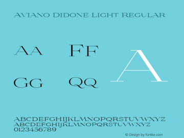 Aviano Didone W05 Light Version 1.00 Font Sample