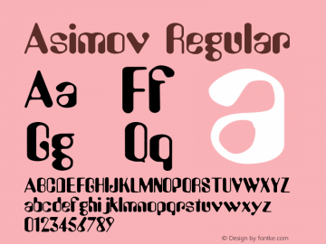 Asimov Regular Version 1.0 Font Sample