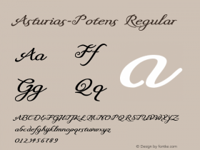 Asturias W05 Potens Version 1.00 Font Sample